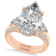 Pear Lab Diamond Bridal Set 14K Rose Gold (6.33ct)