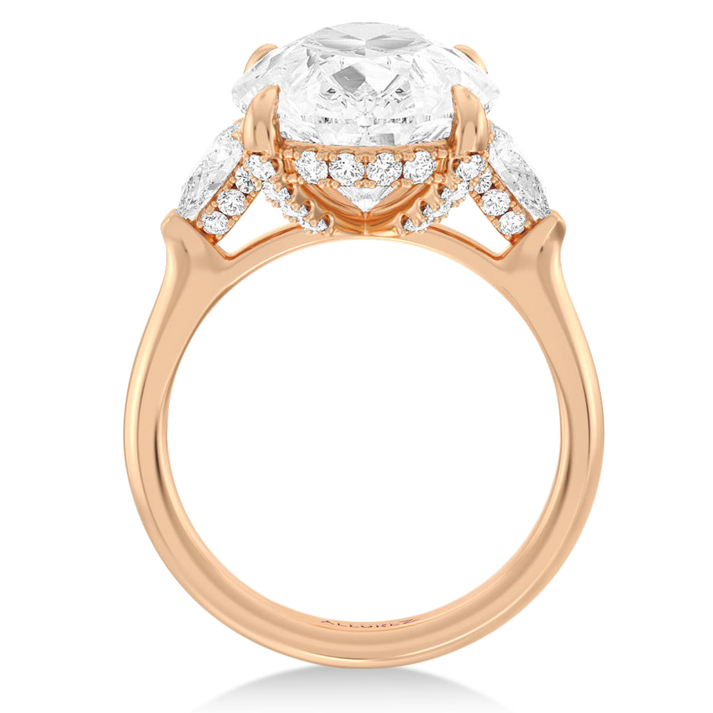 Pear Lab Diamond Bridal Set 14K Rose Gold (7.33ct)
