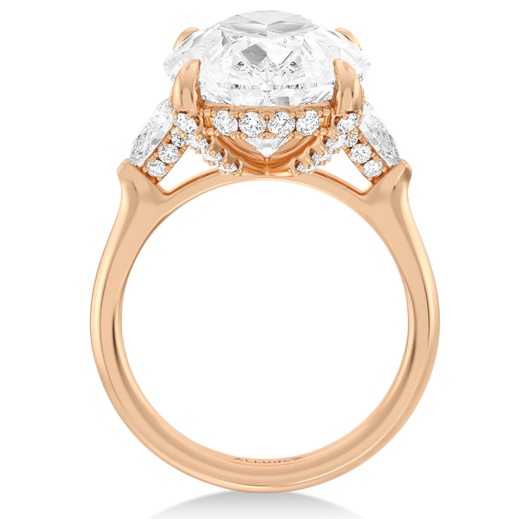 Pear Lab Diamond Bridal Set 14K Rose Gold (8.33ct)