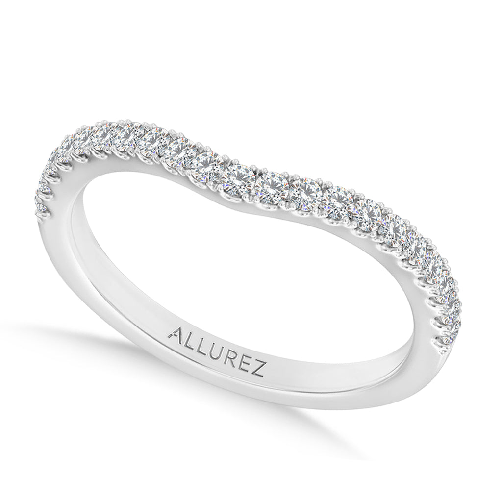 Round Lab Diamond Wedding Ring Band 18K White Gold (0.33ct)