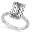 Emerald Lab Diamond Engagement Ring Platinum (4.90ct)