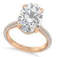 Oval Lab Diamond Engagement Ring 14K Rose Gold (2.90ct)