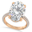 Oval Lab Diamond Engagement Ring 14K Rose Gold (8.90ct)