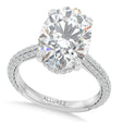 Oval Lab Diamond Engagement Ring 14K White Gold (2.90ct)