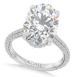 Oval Lab Diamond Engagement Ring 14K White Gold (3.90ct)