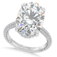 Oval Lab Diamond Engagement Ring 14K White Gold (6.90ct)