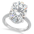 Oval Lab Diamond Engagement Ring 14K White Gold (8.90ct)