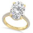 Oval Lab Diamond Engagement Ring 14K Yellow Gold (3.90ct)