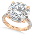 Round Lab Diamond Engagement Ring 14K Rose Gold (8.90ct)