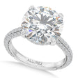 Round Lab Diamond Engagement Ring 14K White Gold (2.90ct)