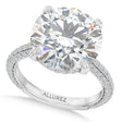 Round Lab Diamond Engagement Ring 14K White Gold (4.90ct)