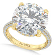 Round Lab Diamond Engagement Ring 14K Yellow Gold (8.90ct)