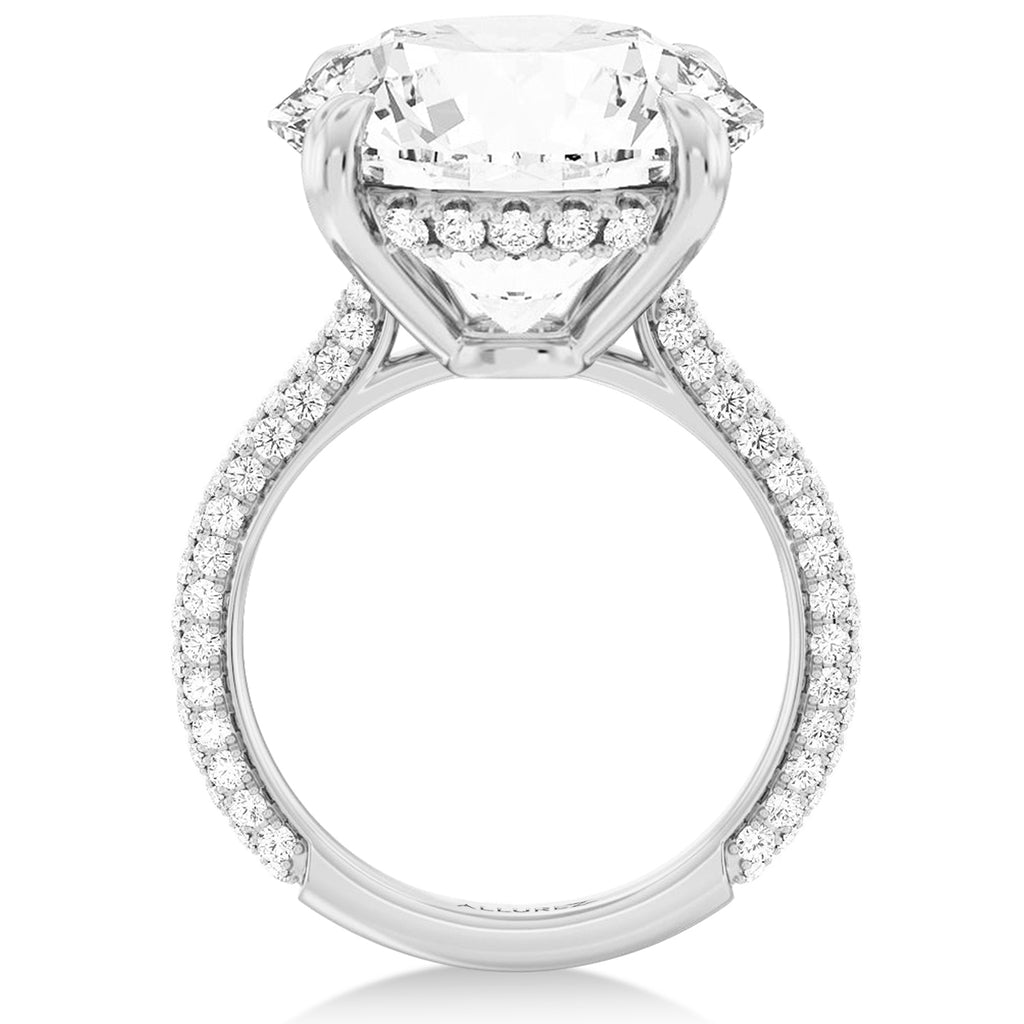 Round Lab Diamond Engagement Ring Platinum (6.90ct)