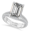 Emerald Lab Diamond Bridal Set 14K White Gold (3.77ct)