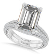 Emerald Lab Diamond Bridal Set Platinum (3.77ct)