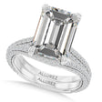 Emerald Lab Diamond Bridal Set Platinum (4.77ct)