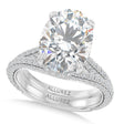 Oval Lab Diamond Bridal Set 14K White Gold (3.77ct)