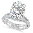 Oval Lab Diamond Bridal Set 14K White Gold (5.77ct)