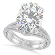 Oval Lab Diamond Bridal Set 14K White Gold (7.77ct)