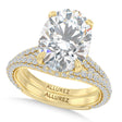 Oval Lab Diamond Bridal Set 14K Yellow Gold (3.77ct)