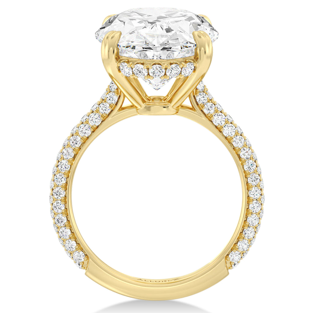 Oval Lab Diamond Bridal Set 14K Yellow Gold (5.77ct)