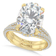 Oval Lab Diamond Bridal Set 14K Yellow Gold (7.77ct)