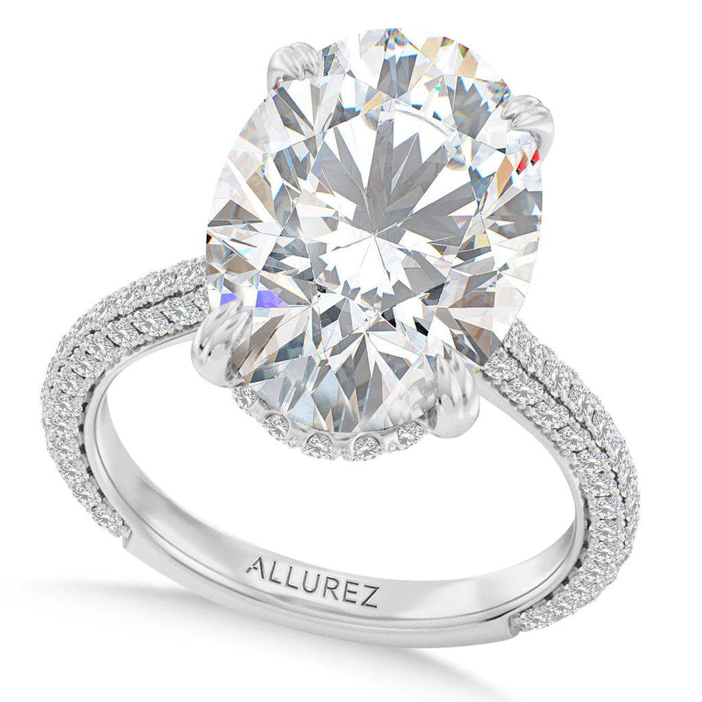 Oval Lab Diamond Bridal Set Platinum (5.77ct)