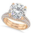 Round Lab Diamond Bridal Set 14K Rose Gold (3.77ct)