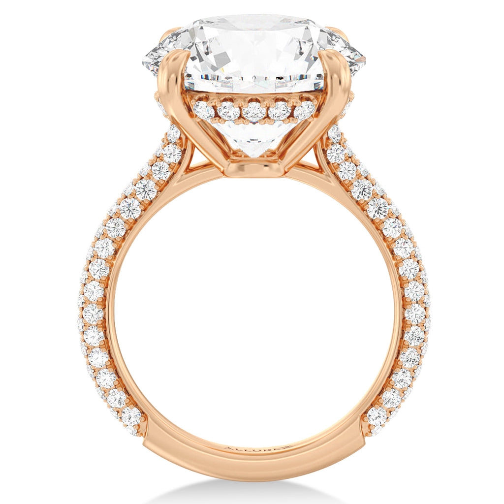 Round Lab Diamond Bridal Set 14K Rose Gold (4.77ct)