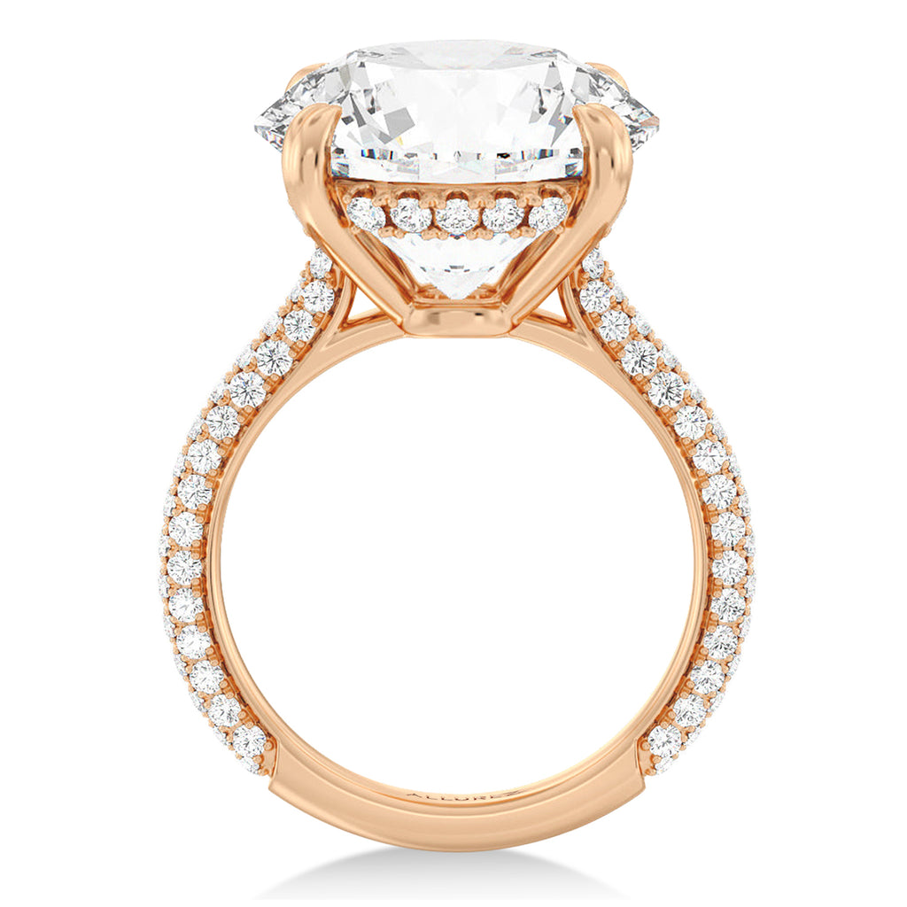 Round Lab Diamond Bridal Set 14K Rose Gold (5.77ct)