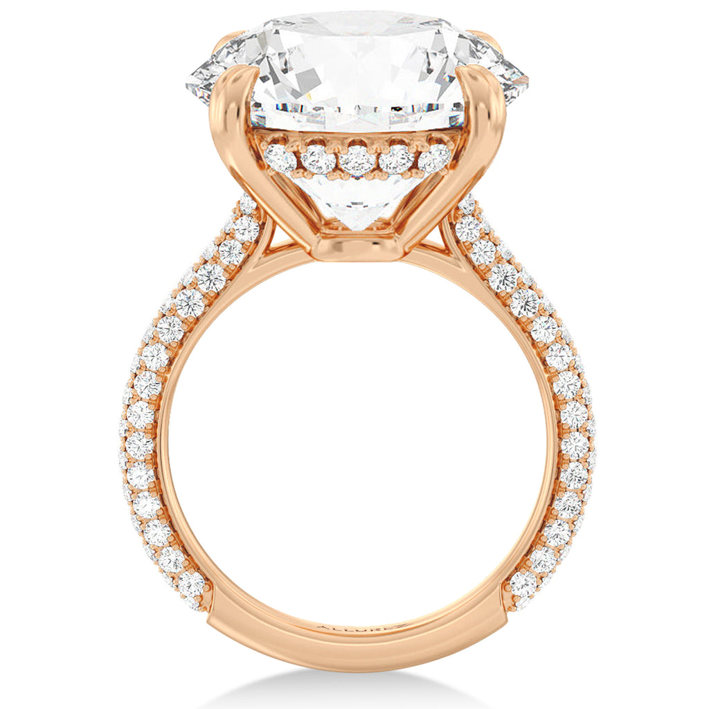 Round Lab Diamond Bridal Set 14K Rose Gold (7.77ct)