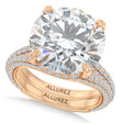 Round Lab Diamond Bridal Set 14K Rose Gold (9.77ct)