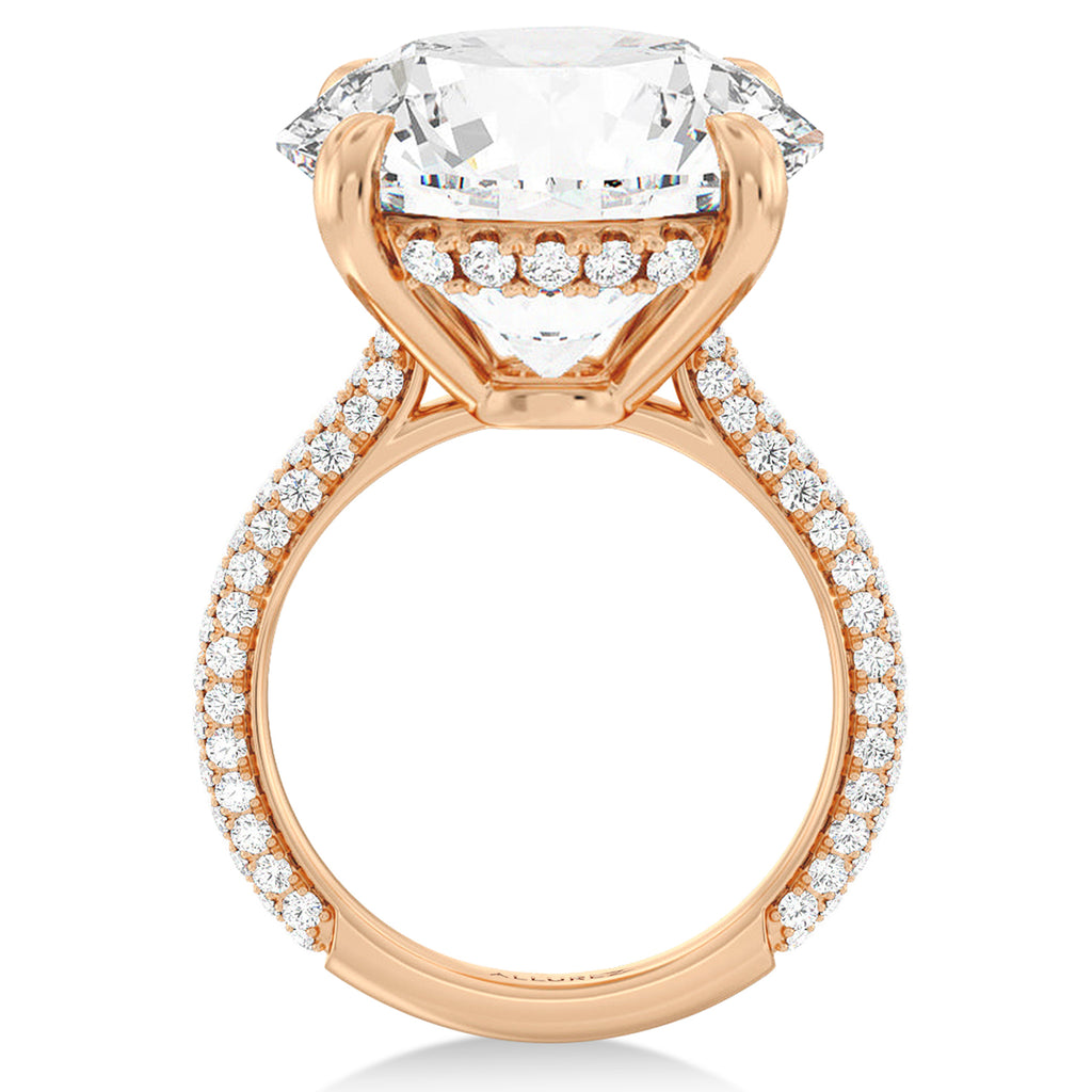 Round Lab Diamond Bridal Set 14K Rose Gold (9.77ct)