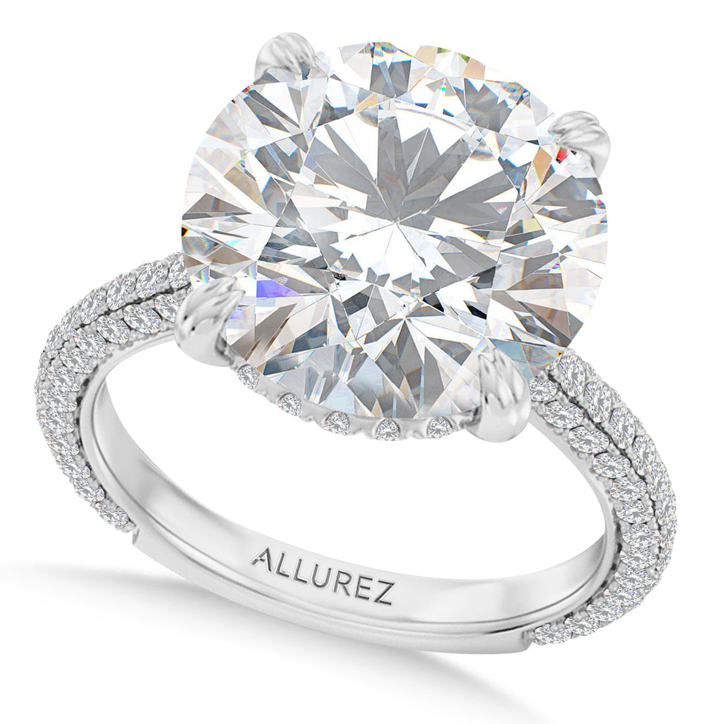 Round Lab Diamond Bridal Set 14K White Gold (5.77ct)