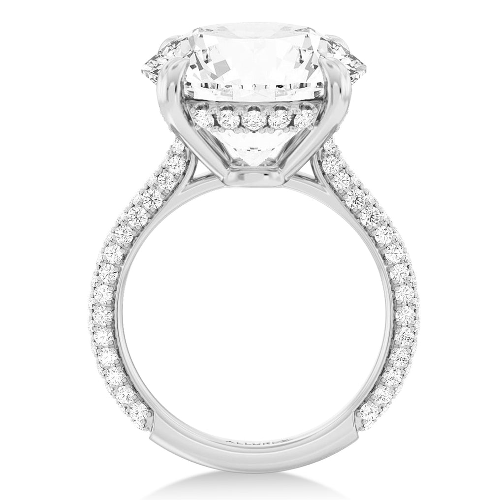 Round Lab Diamond Bridal Set 14K White Gold (5.77ct)