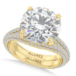 Round Lab Diamond Bridal Set 14K Yellow Gold (3.77ct)