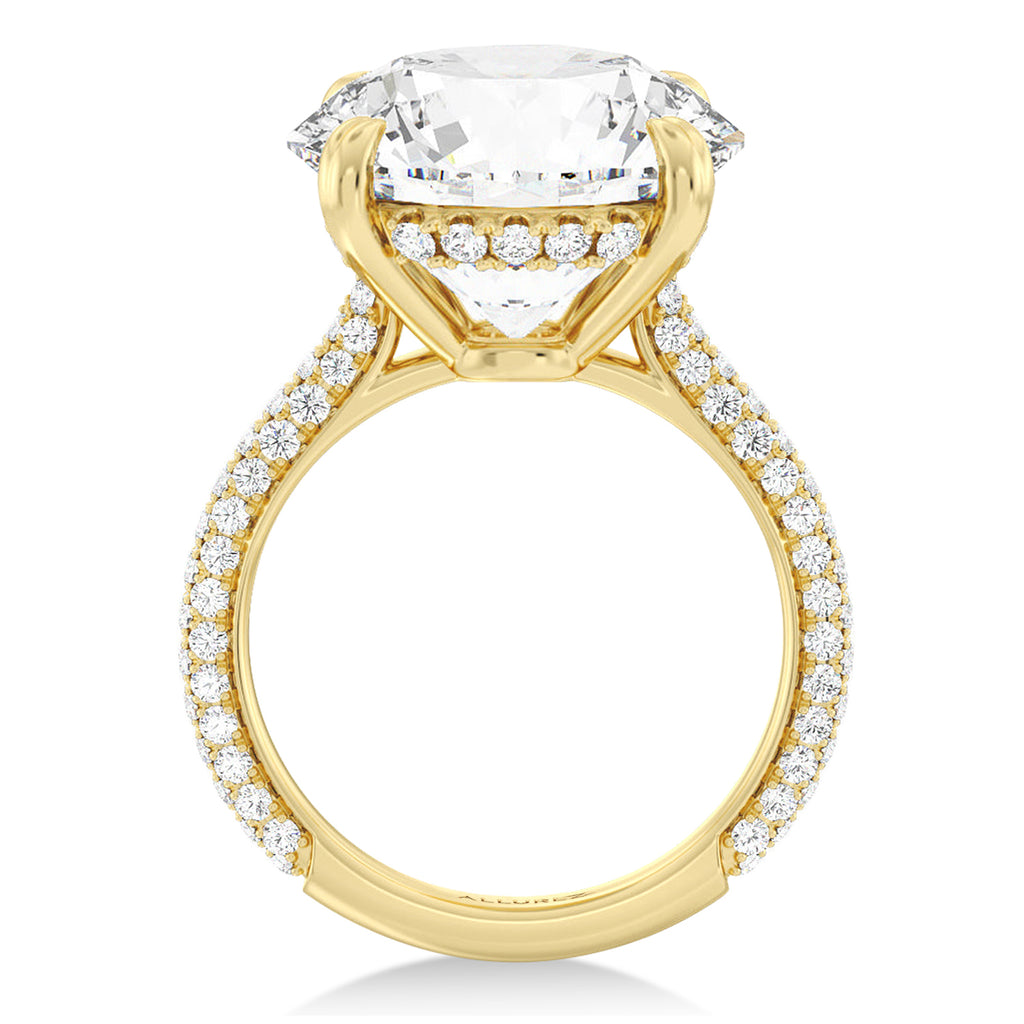Round Lab Diamond Bridal Set 14K Yellow Gold (5.77ct)