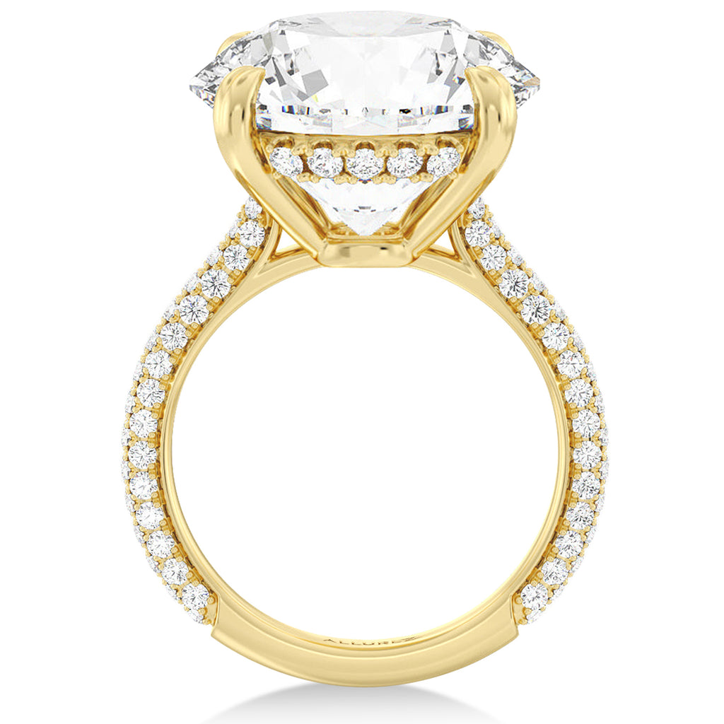Round Lab Diamond Bridal Set 14K Yellow Gold (7.77ct)