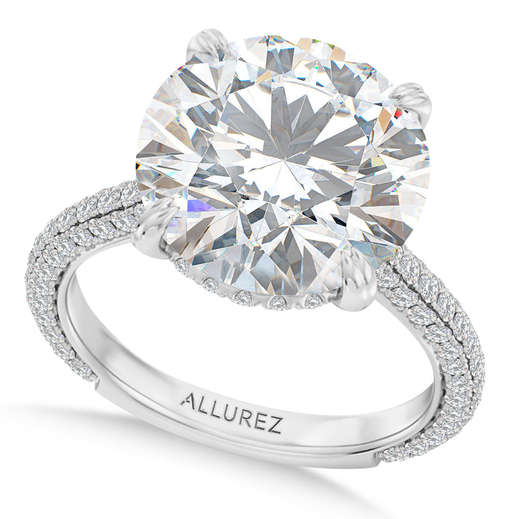 Round Lab Diamond Bridal Set Platinum (4.77ct)