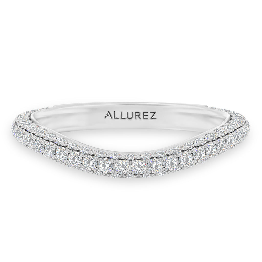 Round Lab Diamond Wedding Ring Band Platinum (0.87ct)