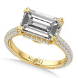 East-West Emerald Lab Diamond Engagement Ring 14K Yellow Gold (4.90ct)