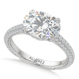 East-West Oval Lab Diamond Engagement Ring Platinum (2.90ct)
