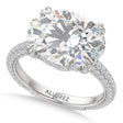 East-West Oval Lab Diamond Engagement Ring Platinum (8.90ct)