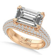 East-West Emerald Lab Diamond Bridal Set 14K Rose Gold (5.77ct)