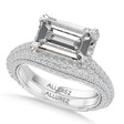 East-West Emerald Lab Diamond Bridal Set Platinum (4.77ct)