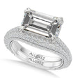 East-West Emerald Lab Diamond Bridal Set Platinum (5.77ct)