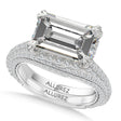 East-West Emerald Lab Diamond Bridal Set Platinum (7.77ct)