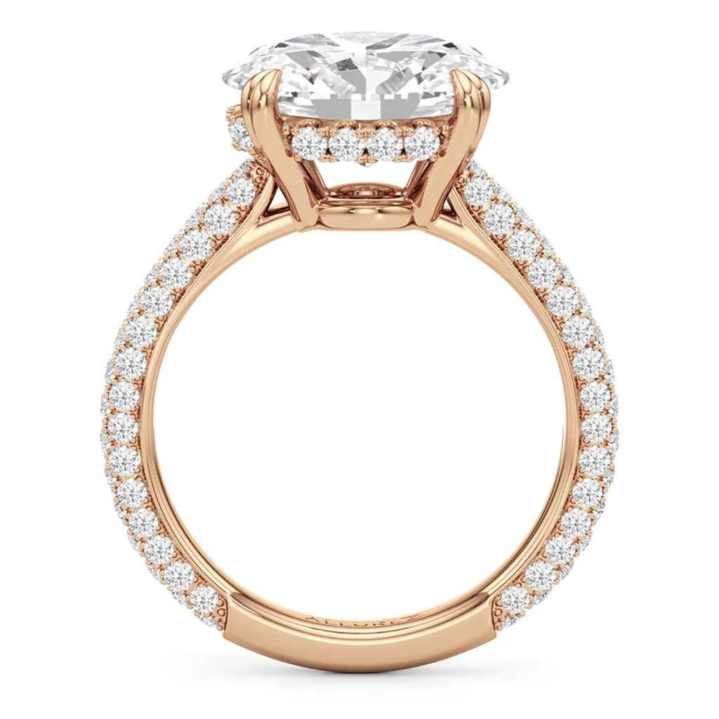 East-West Oval Lab Diamond Bridal Set 14K Rose Gold (4.77ct)