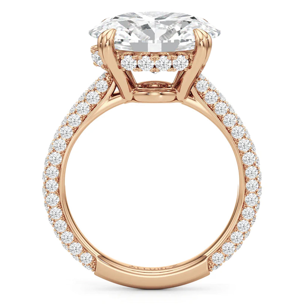 East-West Oval Lab Diamond Bridal Set 14K Rose Gold (5.77ct)