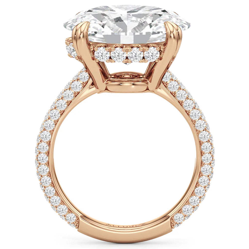 East-West Oval Lab Diamond Bridal Set 14K Rose Gold (9.77ct)
